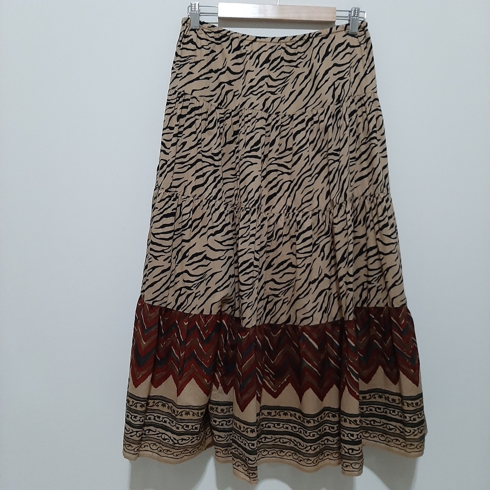 Lauren Ralph Lauren 100% Cotton Midi Skirt Size Small